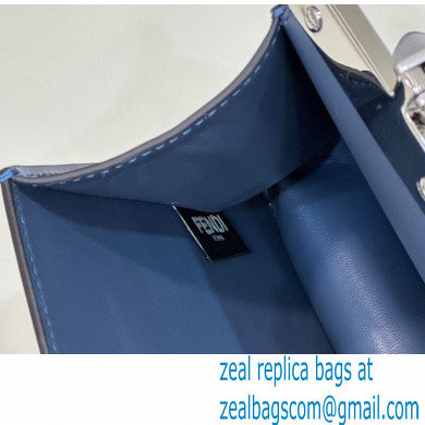 Fendi leather Peekaboo Cut Medium bag Blue 2023