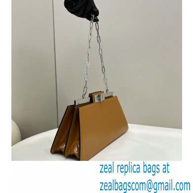 Fendi leather Peekaboo Cut Medium bag Brown 2023