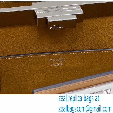 Fendi leather Peekaboo Cut Medium bag Brown 2023