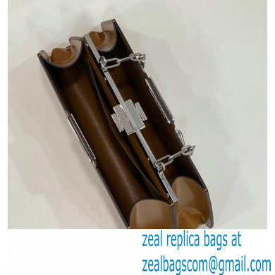 Fendi leather Peekaboo Cut Medium bag Brown 2023