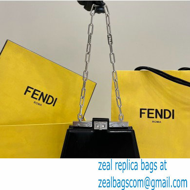 Fendi leather Peekaboo Cut Petite bag Black 2023