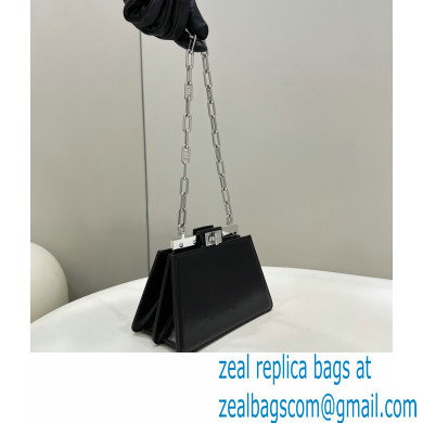 Fendi leather Peekaboo Cut Petite bag Black 2023