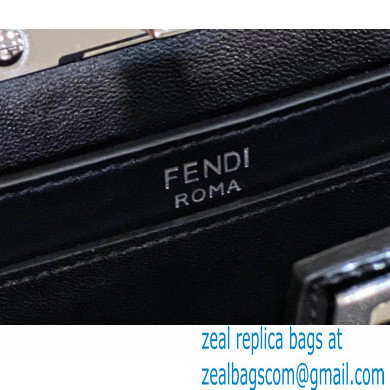 Fendi leather Peekaboo Cut Petite bag Black 2023 - Click Image to Close