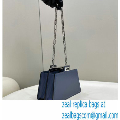 Fendi leather Peekaboo Cut Petite bag Blue 2023