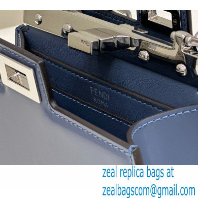 Fendi leather Peekaboo Cut Petite bag Blue 2023 - Click Image to Close