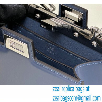 Fendi leather Peekaboo Cut Petite bag Blue 2023