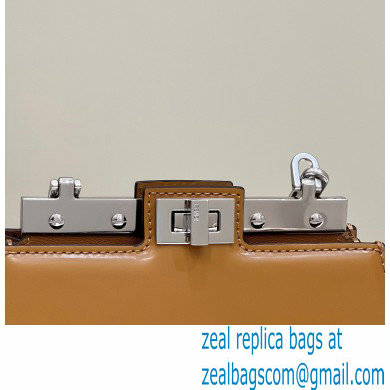 Fendi leather Peekaboo Cut Petite bag Brown 2023