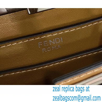 Fendi leather Peekaboo Cut Petite bag Brown 2023