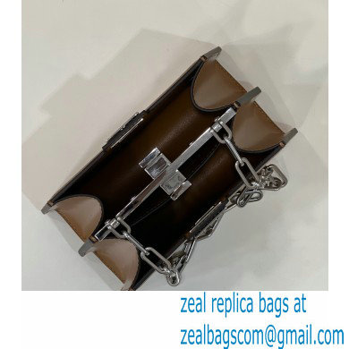 Fendi leather Peekaboo Cut Petite bag Brown 2023