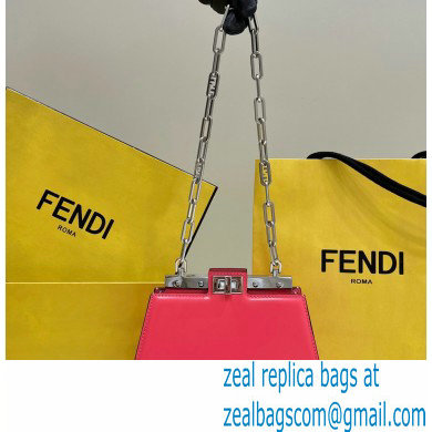 Fendi leather Peekaboo Cut Petite bag Pink 2023