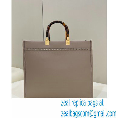 Fendi leather and elaphe Sunshine Medium shopper Bag Beige 2023
