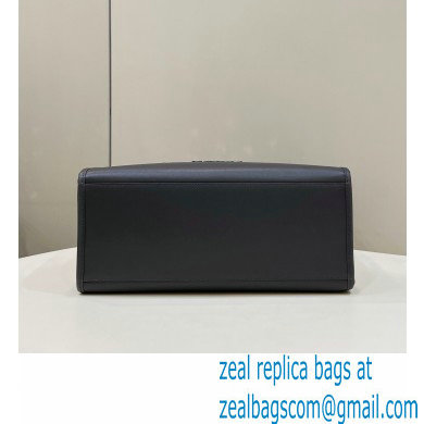 Fendi leather and elaphe Sunshine Medium shopper Bag Dark Gray 2023