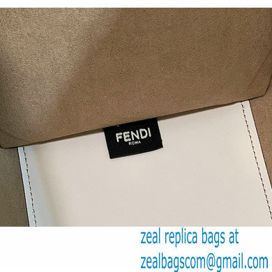 Fendi leather and elaphe Sunshine Medium shopper Bag White 2023