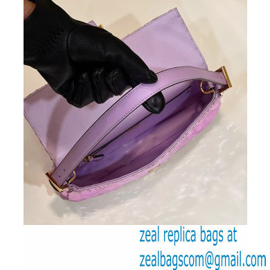 Fendi sequin and leather Iconic Baguette 1997 medium bag Lilac 2023 - Click Image to Close