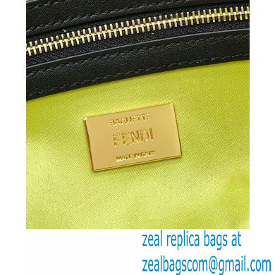Fendi sequin and leather Iconic Baguette medium bag Black 2023