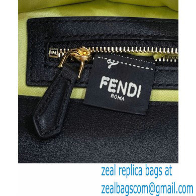 Fendi sequin and leather Iconic Baguette medium bag Black 2023