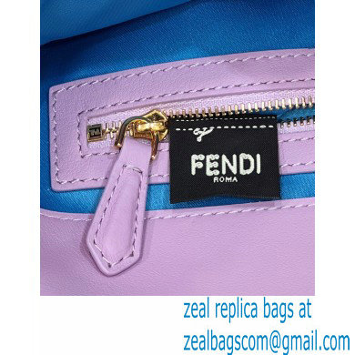 Fendi sequin and leather Iconic Baguette medium bag Lilac 2023