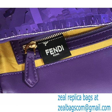 Fendi sequin and leather Iconic Baguette medium bag Purple 2023