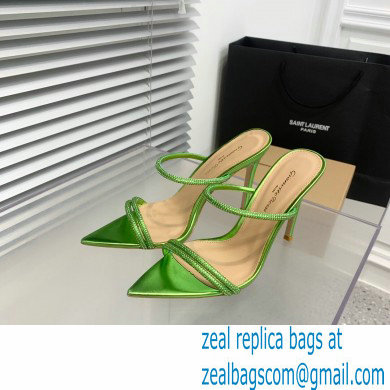 Gianvito Rossi Heel 10.5cm CANNES Sandals Green with crystals 2023
