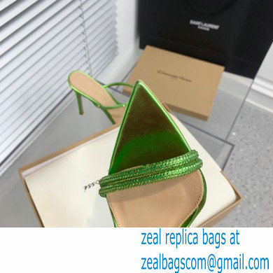 Gianvito Rossi Heel 10.5cm CANNES Sandals Green with crystals 2023