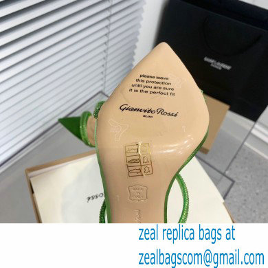 Gianvito Rossi Heel 10.5cm CANNES Sandals Green with crystals 2023