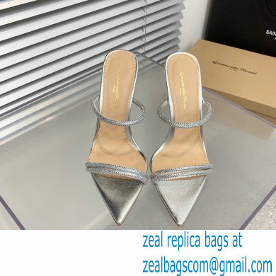 Gianvito Rossi Heel 10.5cm CANNES Sandals Silver with crystals 2023