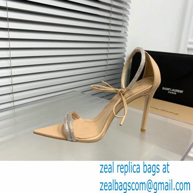 Gianvito Rossi Heel 10.5cm MONTECARLO Sandals Beige with crystals 2023