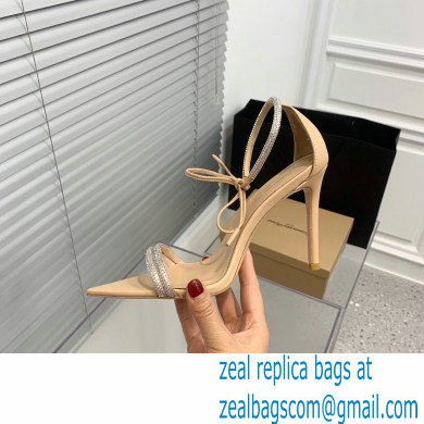 Gianvito Rossi Heel 10.5cm MONTECARLO Sandals Beige with crystals 2023