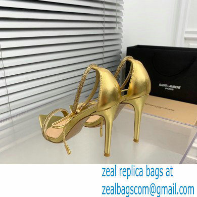 Gianvito Rossi Heel 10.5cm MONTECARLO Sandals Gold with crystals 2023