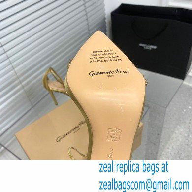 Gianvito Rossi Heel 10.5cm MONTECARLO Sandals Gold with crystals 2023