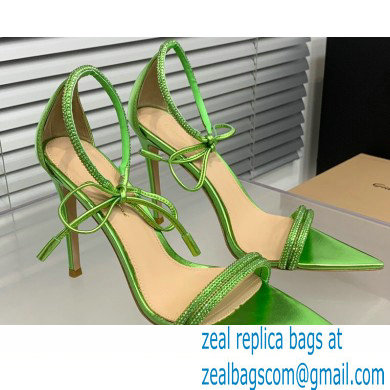 Gianvito Rossi Heel 10.5cm MONTECARLO Sandals Green with crystals 2023