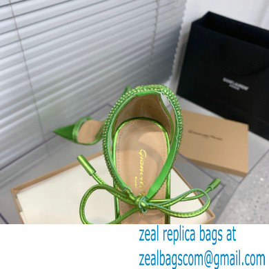 Gianvito Rossi Heel 10.5cm MONTECARLO Sandals Green with crystals 2023