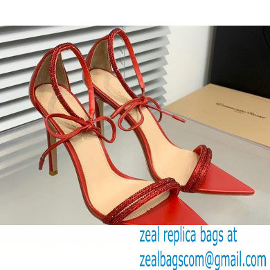 Gianvito Rossi Heel 10.5cm MONTECARLO Sandals Red with crystals 2023