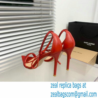 Gianvito Rossi Heel 10.5cm MONTECARLO Sandals Red with crystals 2023