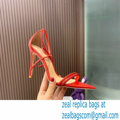 Gianvito Rossi Heel 10.5cm MONTECARLO Sandals Red with crystals 2023