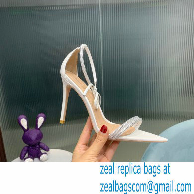 Gianvito Rossi Heel 10.5cm MONTECARLO Sandals White with crystals 2023