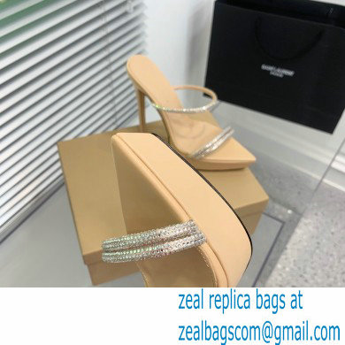 Gianvito Rossi Heel 13cm Platform 3.5cm CANNES Sandals Beige with crystals 2023