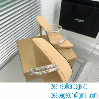 Gianvito Rossi Heel 13cm Platform 3.5cm CANNES Sandals Beige with crystals 2023 - Click Image to Close