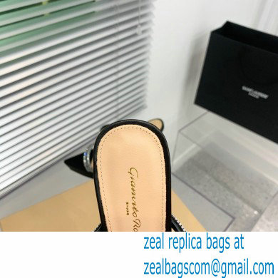 Gianvito Rossi Heel 13cm Platform 3.5cm CANNES Sandals Black with crystals 2023