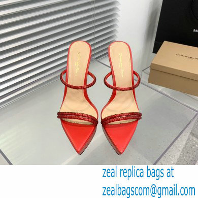 Gianvito Rossi Heel 13cm Platform 3.5cm CANNES Sandals Red with crystals 2023