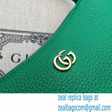 Gucci Aphrodite shoulder bag with Double G 739076 leather Green