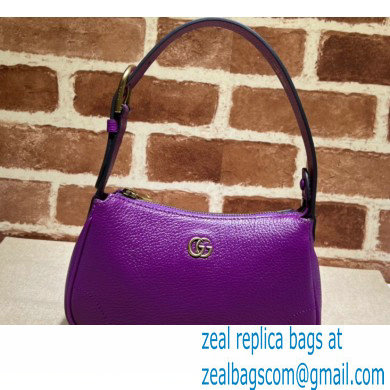 Gucci Aphrodite shoulder bag with Double G 739076 leather Purple