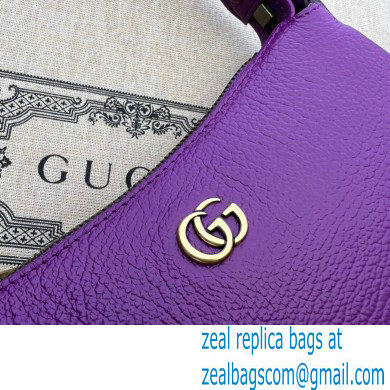 Gucci Aphrodite shoulder bag with Double G 739076 leather Purple