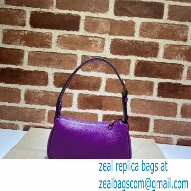 Gucci Aphrodite shoulder bag with Double G 739076 leather Purple