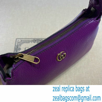 Gucci Aphrodite shoulder bag with Double G 739076 leather Purple