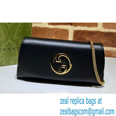 Gucci Blondie continental chain wallet 725215 in Leather Black 2023