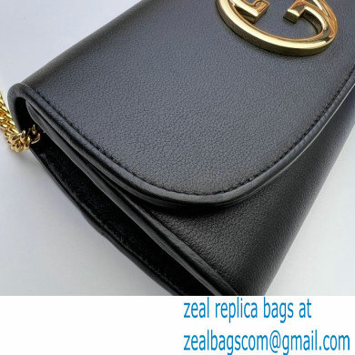 Gucci Blondie continental chain wallet 725215 in Leather Black 2023