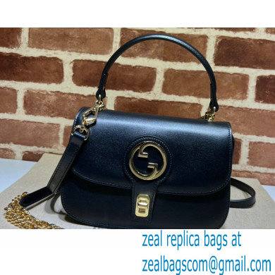 Gucci Blondie top-handle bag 735101 in Leather Black 2023 - Click Image to Close