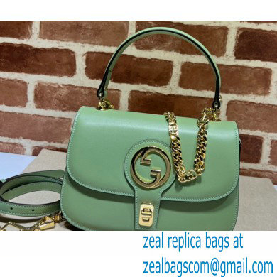 Gucci Blondie top-handle bag 735101 in Leather Light Green 2023