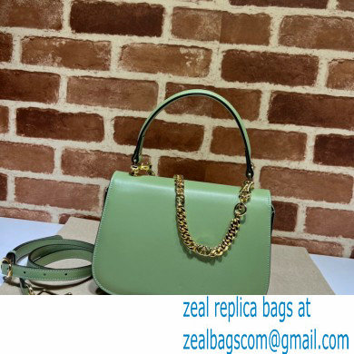 Gucci Blondie top-handle bag 735101 in Leather Light Green 2023